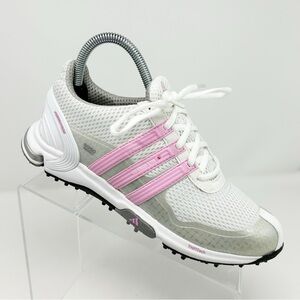 Adidas Pink, White & Gray Traxion Lite FM S Golf Shoes Size 6.5 Outdoors Summer